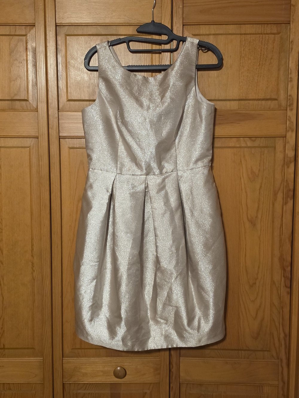 Gold Tulip Dress With Pockets